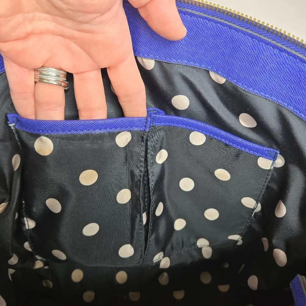 Anne Klein Cobalt Blue Dome Purse Satchel Handbag
